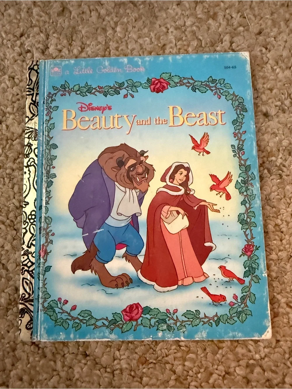 Disney Beauty and the Beast Kids Learning Book - Blue & Red
